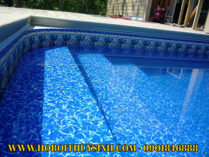 Swimming pool pvc liners color: blue / blue with white(water wave) / mosaic