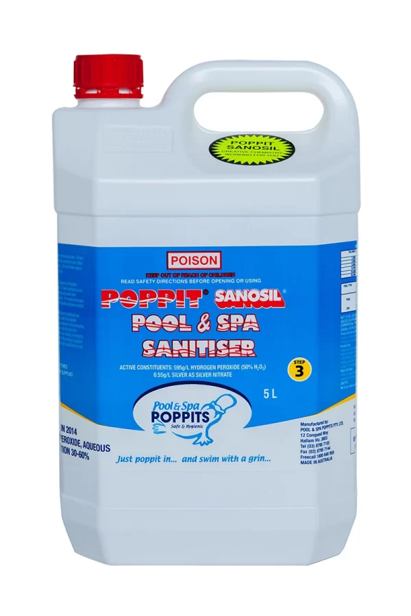 poppit sanosil pool spa sanitiser 5l